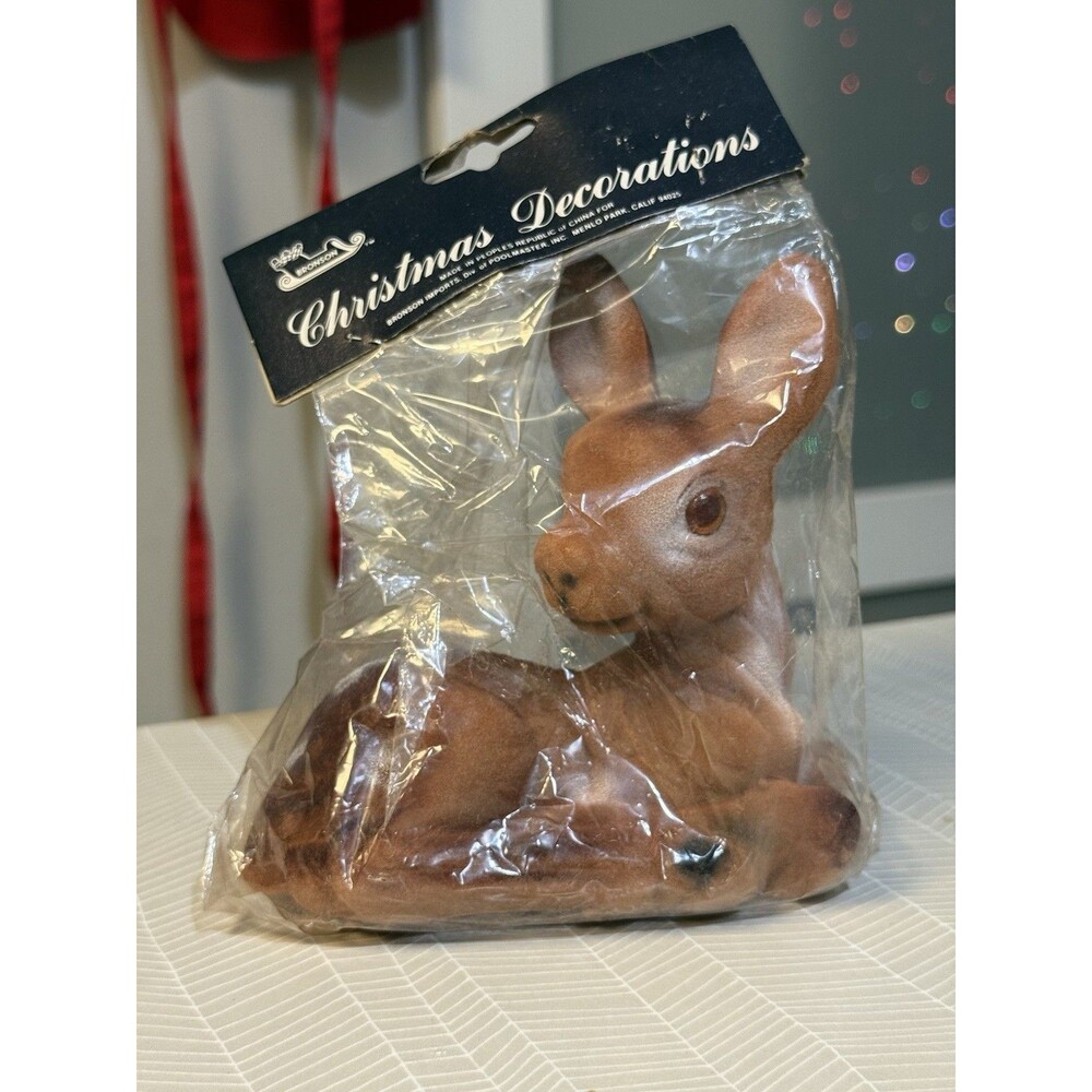 Bronson NIP Christmas Decoration Vintage Deer Doe Figurine